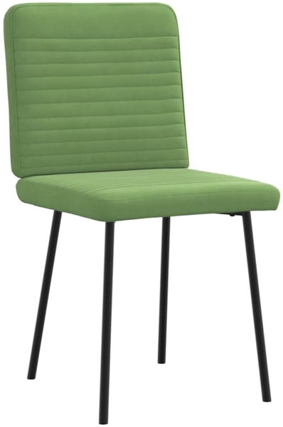 vidaXL Esszimmerstühle 4 Stk. Hellgrün Samt 3315236 Bild 2