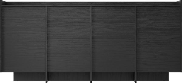 skølm 'Meili' Kommode Schwarz, mit 4 Push-to-Open Türen und 8 Fächern, Sideboard, 180x38x85 cm Bild 11