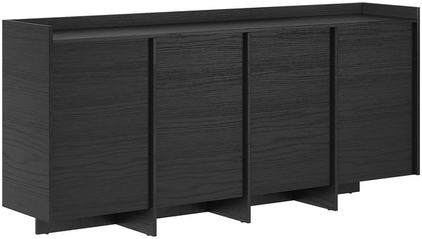 skølm 'Meili' Kommode Schwarz, mit 4 Push-to-Open Türen und 8 Fächern, Sideboard, 180x38x85 cm Bild 13