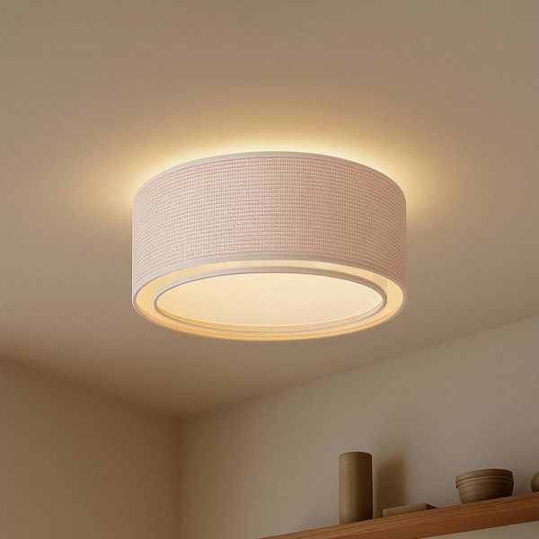 Lindby Deckenleuchten Soula, Kunststoff Creme IP20, 3 x 15 W LED