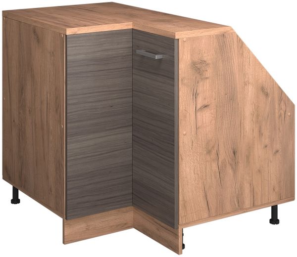Dachschrägenschrank Eckschrank Rion Edelgrau 75.6 x 81.6 cm mit 1 Tür, Schrankkorpus 60 cm Tiefe Vicco