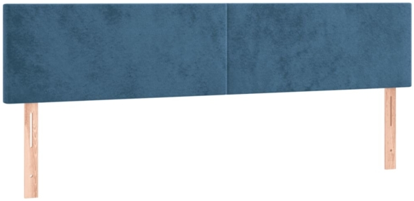 vidaXL Boxspringbett mit Matratze & LED Dunkelblau 120x190 cm Samt 3270303 Bild 8