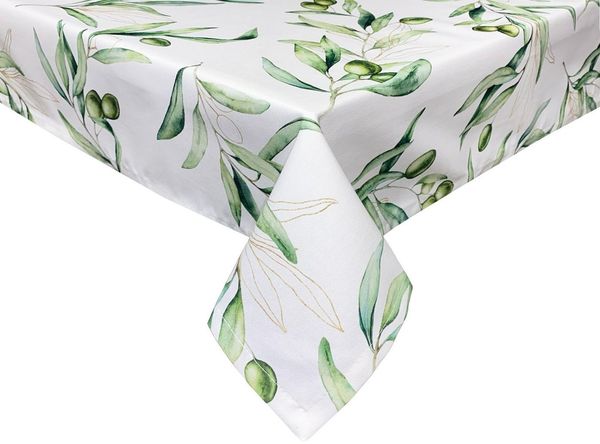 beties Tischdecke Italy Collection (1-tlg, 1 Stück), 100% Baumwolle, Oliven mit goldener Zeichnung