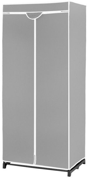 COSTWAY Stoffschrank Keiderschrank mit Kleiderstange & Ablage, 172 x 74 x 50 cm
