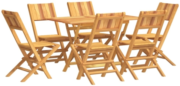 vidaXL 7-tlg. Garten-Essgruppe Massivholz Teak 3155008