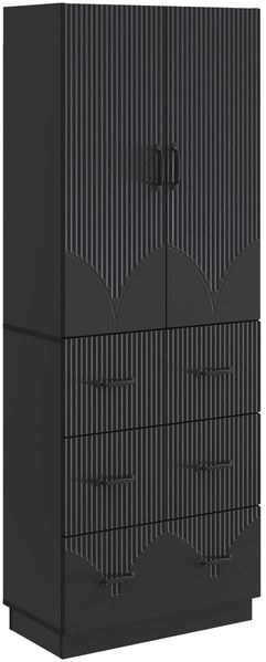 vidaXL Schrankset 2 pcs Schwarz 66 x 34,5 x 87 cm Holzwerkstoff 3416800