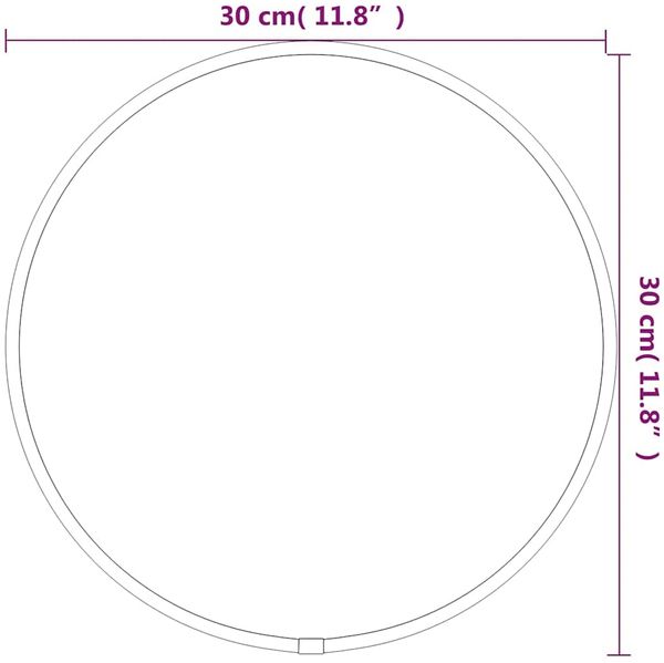 Wandspiegel, Badspiegel Schwarz Ø 30 cm Rund de7096 Bild 6