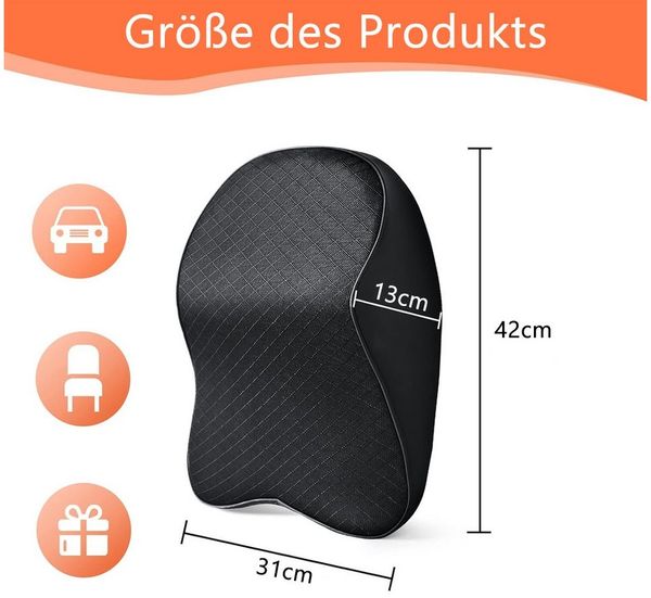 TUWENA Nackenkissen Auto Nackenkissen für Kopfstütze, Weichheit Memory Foam Nackenstütze