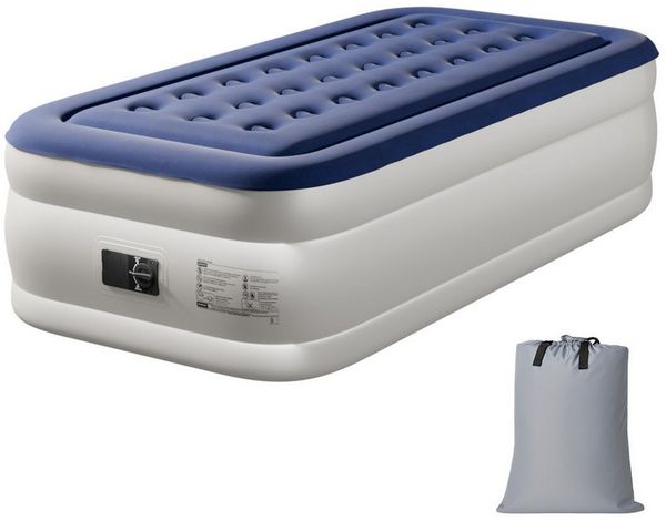 LALAHO Luftmatratze mit eingebauter Pumpe,Isomatte Camping Outdoor,190 x 99 x 45CM, Einzel-Luftbett, selbstaufblasend, wasserdicht, inkl. Pumpe, Tasche