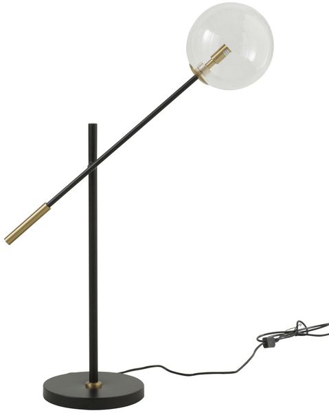 Signature Tischlampe Glaskugel B72 cm x H85 cm - Schwarz