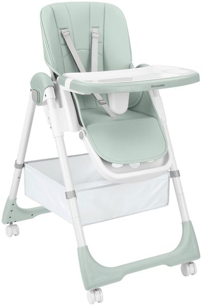 Kikka boo Kinderhochstuhl Spicy+ faltbar höhenverstellbar Fußstütze Räder Korb grün