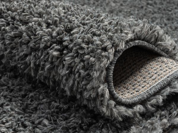 Hochflor Teppich SHAGGY grau rechteckig diverse Größen