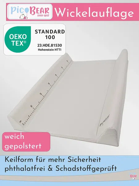 pic Bear Keilwickelauflage 50 x 70 cm Sterne grau weiß : Sterne grau-weiss