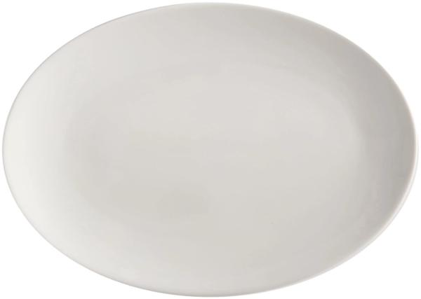 Maxwell & Williams ROUND Platte oval, 35 x 25 cm, Porzellan / White Basics / Servierplatte