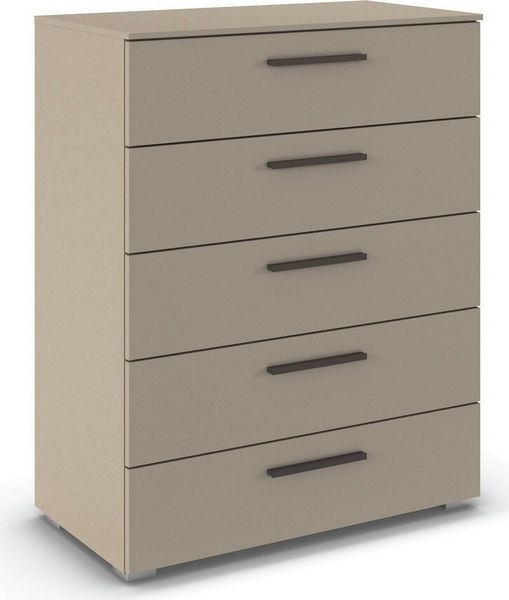 rauch Schubkastenkommode Highboard Sideboard Kommode MONTCLAR Frontauswahl Dekor/Hochglanz/Glas (in 2 Breiten: 40 oder 80 cm / Höhe 100 cm, inkl. Soft-Close-Funktion), mit 5 geräumigen Schubladen, viele Griffvarianten MADE IN GERMANY