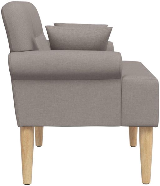 vidaXL Zweisitzer mit Knopfheftung Taupe 120 x 65 x 79 cm Stoff 42041815 Bild 4