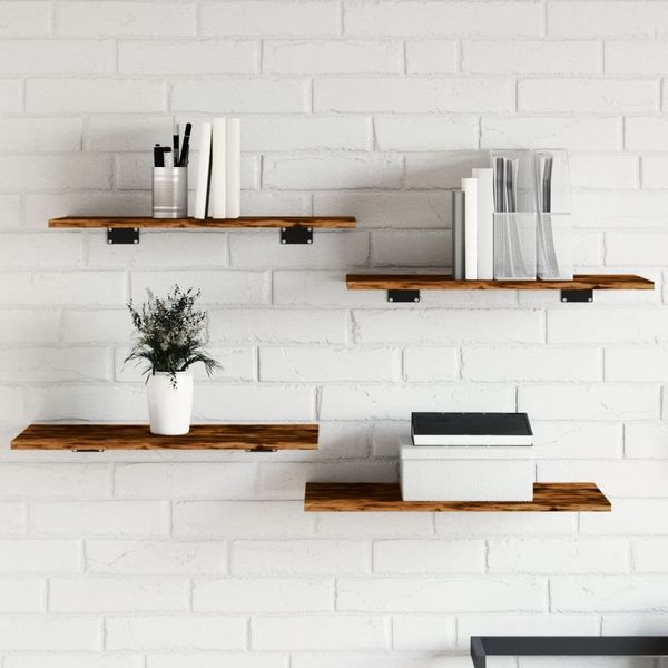 vidaXL Wandregale 4 Stk. Räuchereiche 60x30x1,5 cm Holzwerkstoff 838237