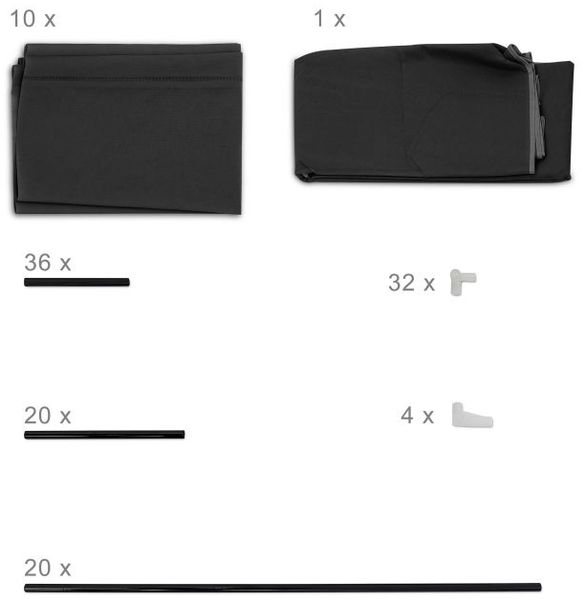 Relaxdays 3 x Schuhschrank VALENTIN hoch schwarz Bild 9