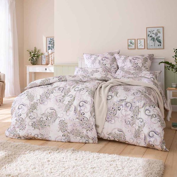 Estella Satin de Luxe Bettwäsche 155x220 Caroline lavendel Paisley 1020-660