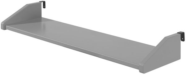 Regal Kathryne 79x21x9 Wandboard Massivholz grau