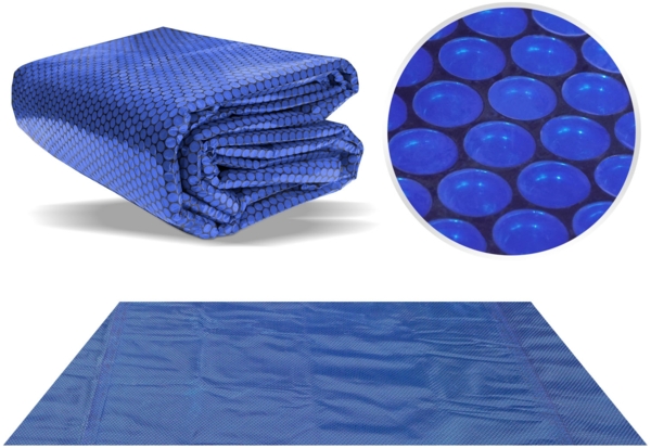 Poolpanda Pool Solarfolie 800 x 400 cm Elite rechteckig | 400 my | schwarz/blau | 15 mm Luftblasen