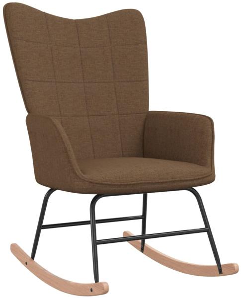 Schaukelstuhl Braun Stoff [328010]