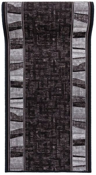 Mazovia Läufer Läufer Teppichläufer Brücke - Vorzimmer Küche - Grau, 100x100 cm, Kurzflor, Rutschfest, Meterware, Verschiedene Größen