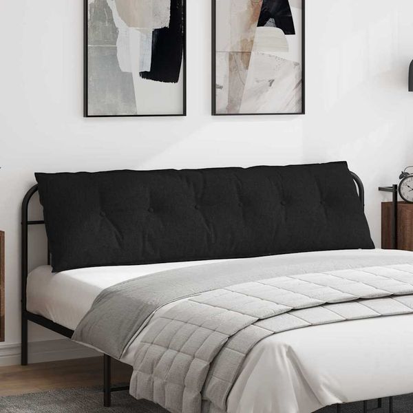 vidaXL Rückenkissen Schwarz 180 x 19 x 50 cm Stoff 42014918
