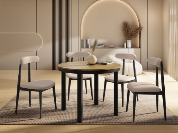 WFL GROUP Esstisch Corin (erhältlich in einer Größe – 100x100x76 cm, ausziehbar auf 180 cm), platzsparender Tisch für kleine Küche, Esszimmer oder Wohnzimmer