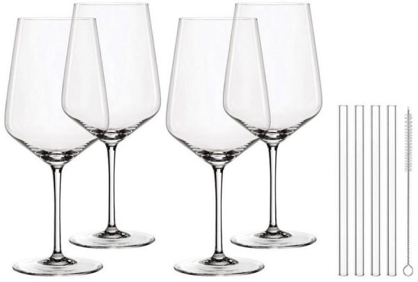 Nachtmann Cocktail/Spritz Set/4 + 4 Glastrinkhalme 7608/8tlg Tastes Good 105438