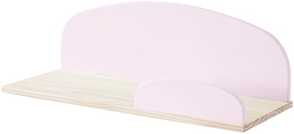 Wandregal >KIDDY< in rosa aus Massiv Kiefer und MDF - 65x25x22cm (BxHxT)