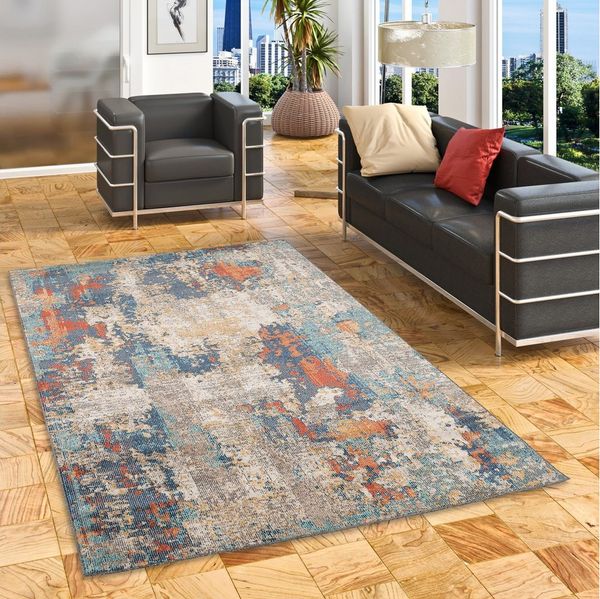 Pergamon Outdoorteppich Designer In und Outdoor Teppich Vintage Muster, Rechteckig, Höhe: 4 mm