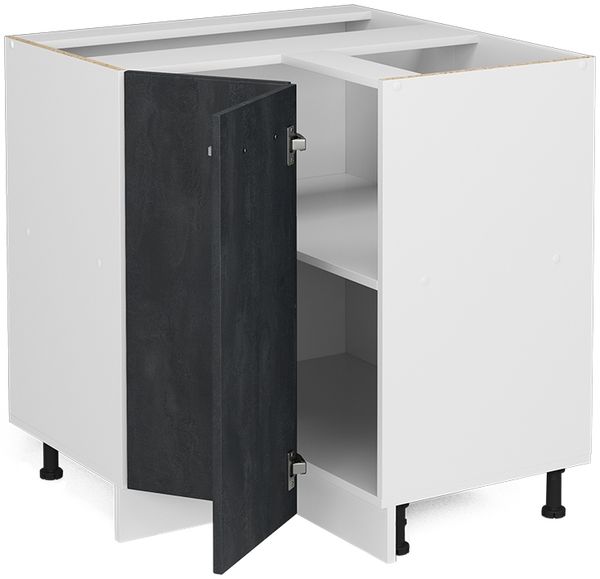Eckunterschrank R-Line Schwarz Beton 75.6 cm AP Anthrazit Vicco Bild 4