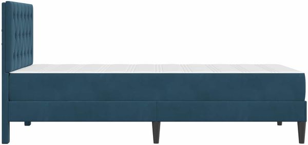 vidaXL Bettgestell mit Matratze mit Kopfteil Blau 80 x 200 cm Samt 3415017 Bild 7