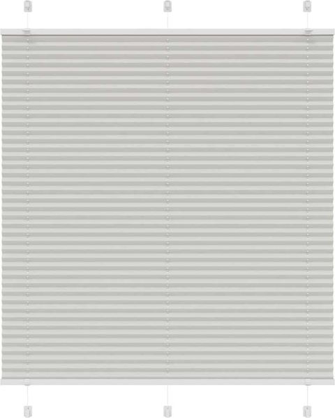 vidaXL Plissee Hellgrau 115x150 cm Stoffbreite 114,4 cm Polyester 4015350