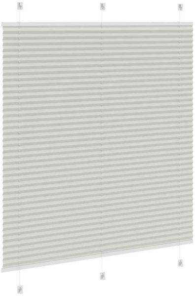 vidaXL Plissee Hellgrau 115x150 cm Stoffbreite 114,4 cm Polyester 4015350 Bild 4