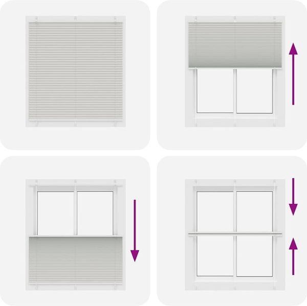 vidaXL Plissee Hellgrau 115x150 cm Stoffbreite 114,4 cm Polyester 4015350 Bild 7