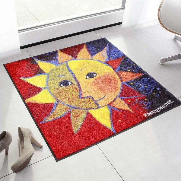 Salonloewe Fußmatte Fußmatte 85x85 Rosina Wachtmeister Sole rot quadratisch, Quadratisch, Höhe: 850 mm