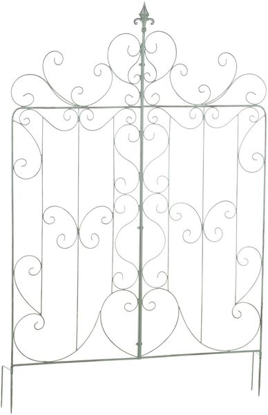 Rankgitter JORIS - 99 x 2 x 133 cm, Metall, Antik-Grün | Rankhilfe Kletterpflanzen Gartendekoration