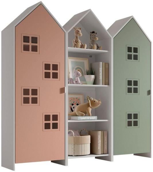 Schrank Casami Bruges 37 x 172,8 x 171,3 cm MDF Rosa Grün