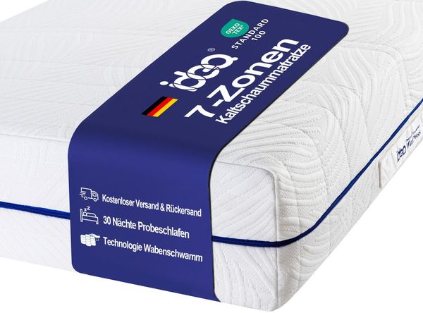 Komfortschaummatratze Matratze 90x200 cm (H3), Ergonomische Kaltschaummatratze 23 cm hoch abnehmbar& waschbar