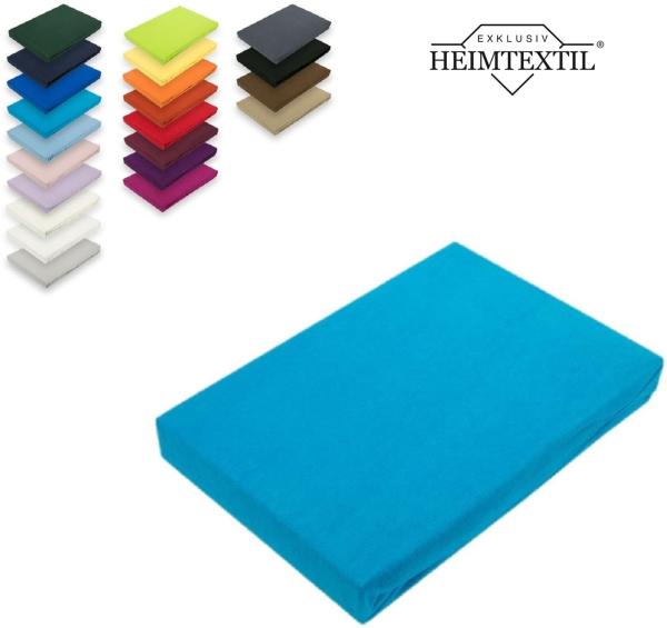 Jersey Spannbettlaken Premium Marke 90 - 100 x 200 cm Türkis
