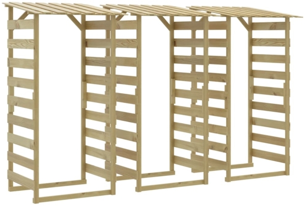 vidaXL Pergolen mit Dach 3 Stk. 100x90x200 cm Kiefernholz Imprägniert 3096649