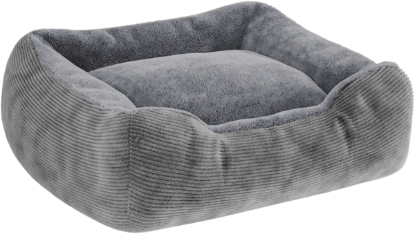 skølm 'Eir' Hundebett, mit waschbarem Bezug, wasserdicht, grau, 90x65x26 cm, Hundesofa für kleine und mittelgroße bis zu 25 kg