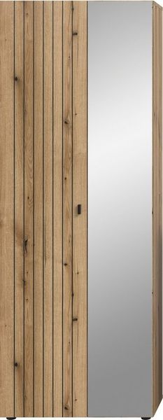 Home affaire Garderobenschrank TATIO, Höhe 192 cm, Rillenoptik, Spiegeltür (1-St) Garderobenschrank, Flurschrank, Dielenschrank