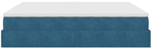 vidaXL Ottoman-Bett mit Matratze Dunkelblau 160x200 cm Samt 3311199 Bild 9