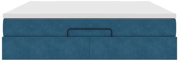 vidaXL Ottoman-Bett mit Matratze Dunkelblau 160x200 cm Samt 3311199 Bild 7