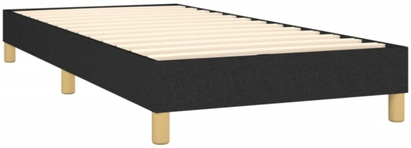 vidaXL Polsterbett mit Matratze Schwarz 100x200 cm Stoff Bild 3