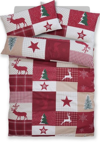 OTTO home Bettwäsche Nicholas, Microfaser, 2 teilig, Weihnachtsbettwäsche, Winter, in 3 Qualitäten verfügbar