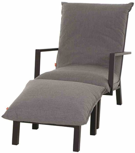 Lounge-Set Rockford matt anthrazit, Hocker+Sessel, Bezug Sunbrella